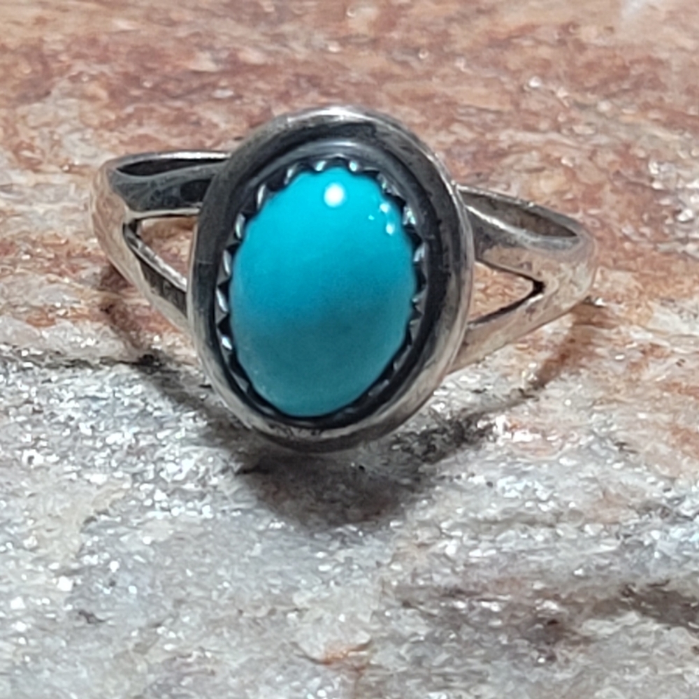Sterling Silver Turquoise Ring #3 - Picture 6 of 8